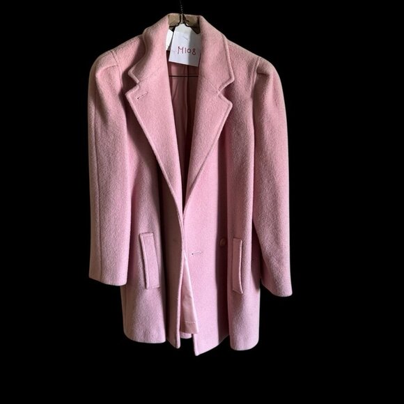 Jill Jr. Jackets & Blazers - Vintage 1960s Jill Jr 100% Wool Longline Blazer Peacoat Pink Women’s L Retro